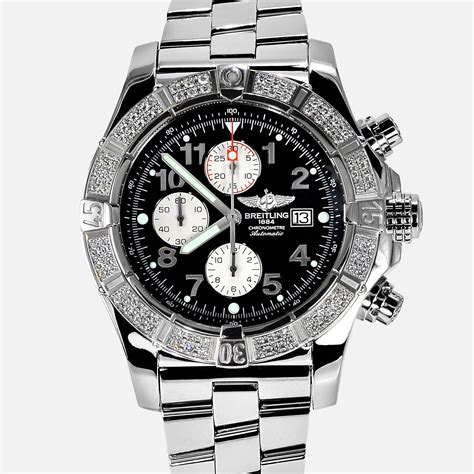 breitling super avenger chronometre a13370|Breitling a13370 diamond bezel.